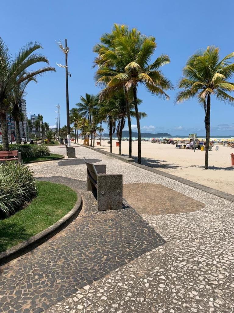 Apartamento Frente Ao Mar Com Varanda E Piscina Praia Grande  Bagian luar foto